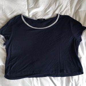 NAVY BLUE CROP TOP